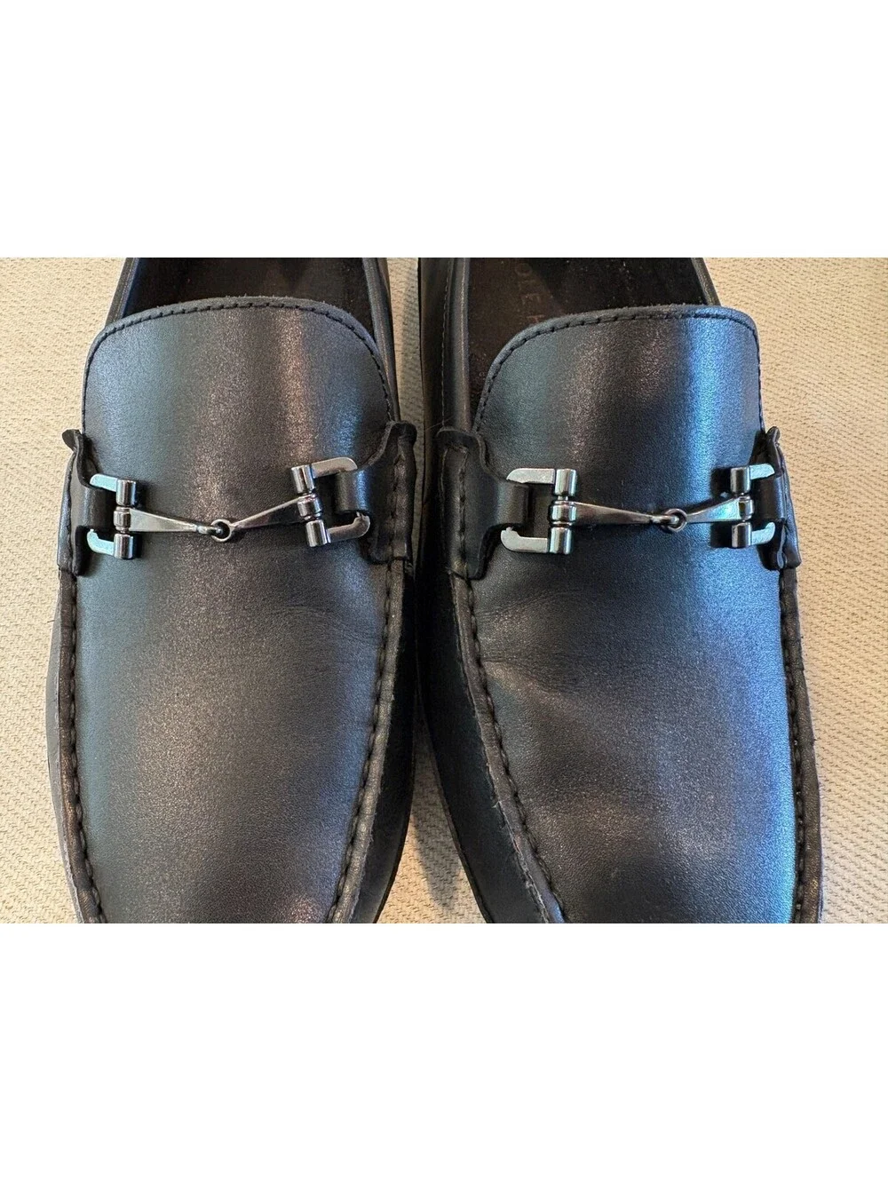 Cole Haan Grand OS Black Leather Bit Loafers Driver Shoes Men's 8.5 M C35783